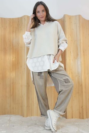 Anine Soft Touch Patch Jogger Washed Mocha